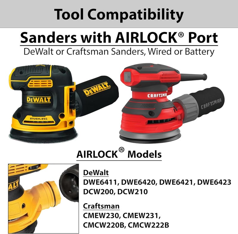 HuttonTOOLS Hose Adapter for DeWalt & Craftsman Sanders - Made in USA - DWE6411, DWE6420, DWE6421, DWE6423, DCW200, DCW210, CMEW230, CMEW231, CMCW220B, CMCW222B (1-7/8" Hose) - Image 2